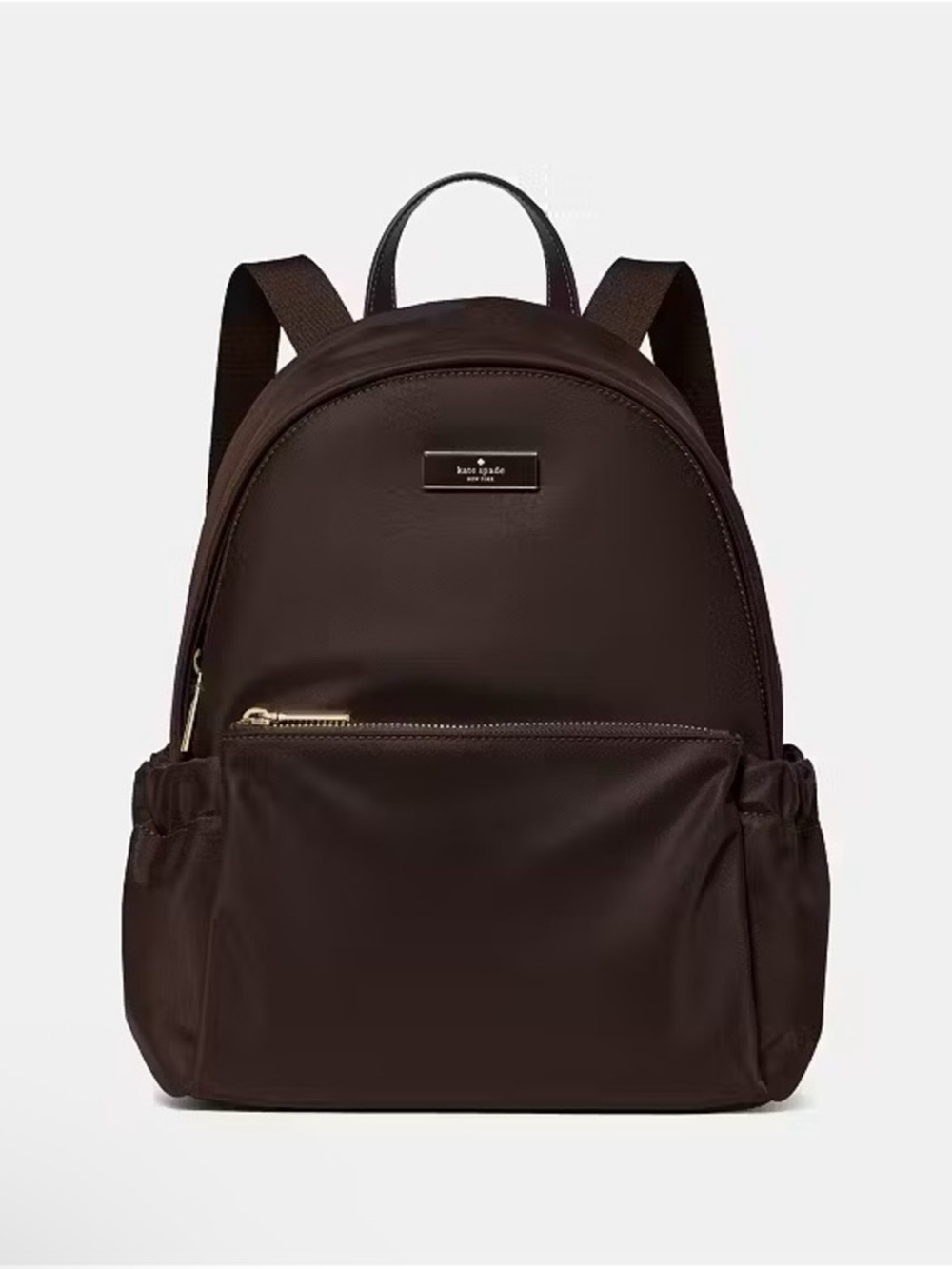 Kate Spade Carter Nylon Medium Dome Backpack hot fudge